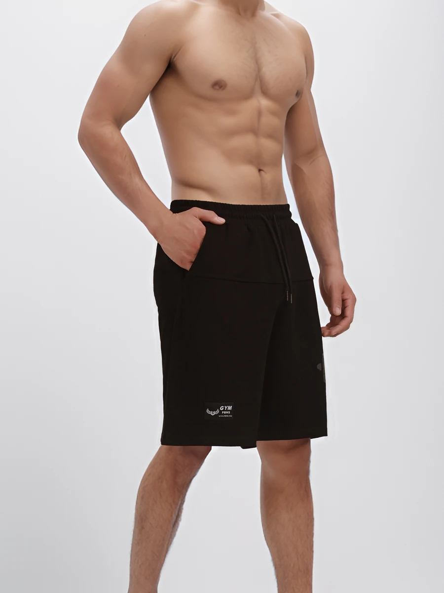 Pantalones cortos deportivos de algodón para hombre, pantalón de entrenamiento suelto de cinco cuartos, para baloncesto, correr, informal