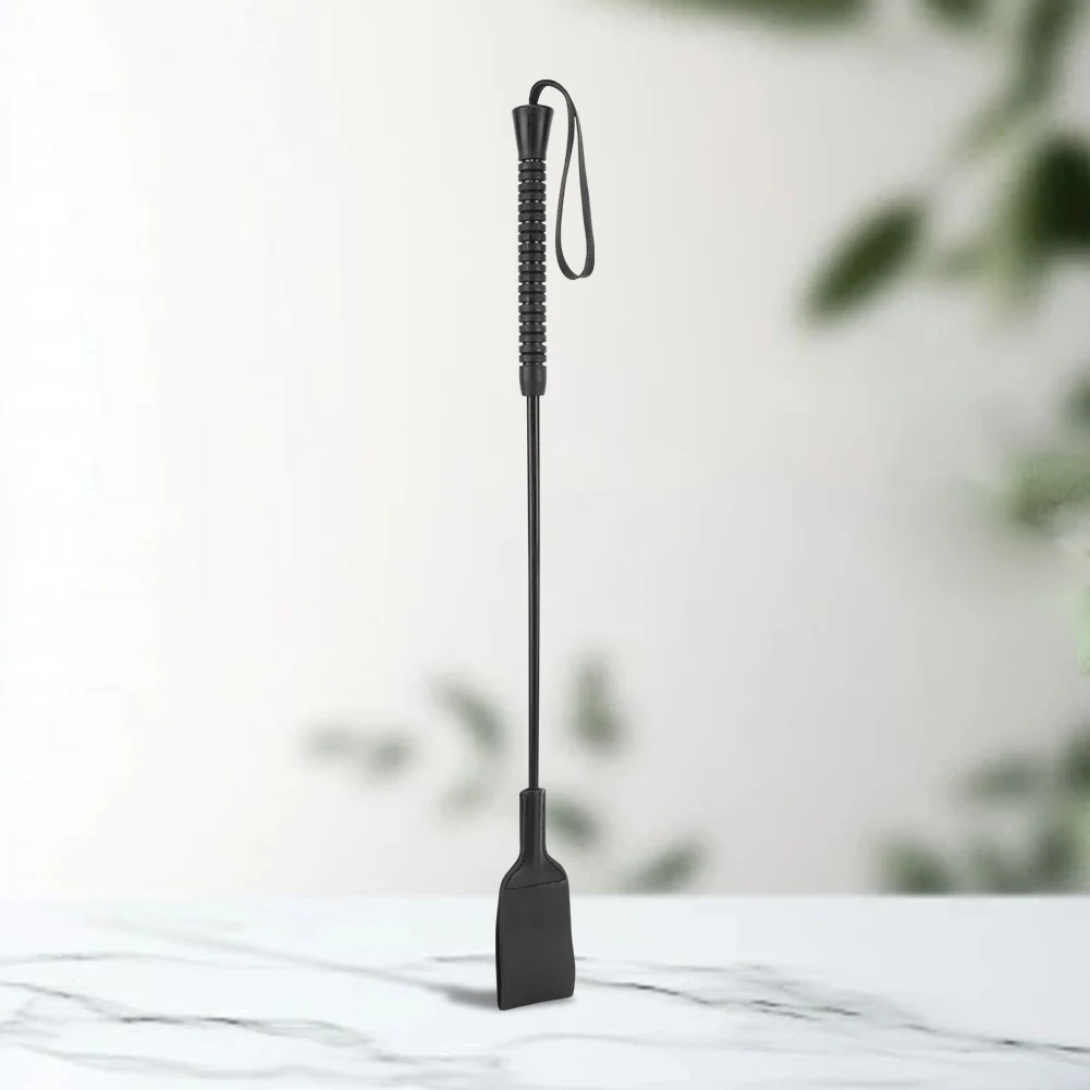 21Inch Riding Crop with Handle Equestrian Training Horse Whip PU Leather Outdoor Portable Pointer for Horses