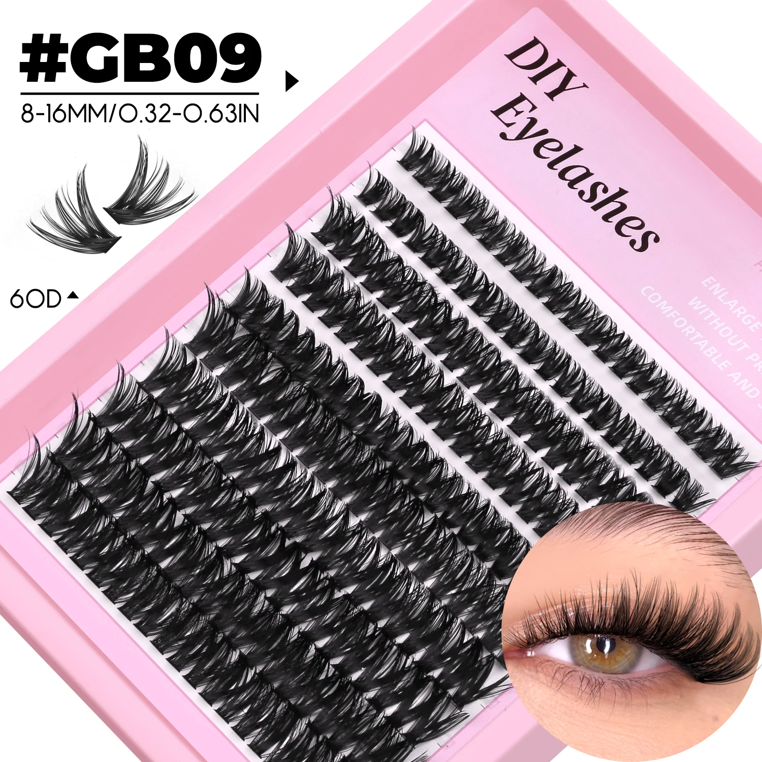 DIY Cluster Lashes Mixed Tray Natural Volume