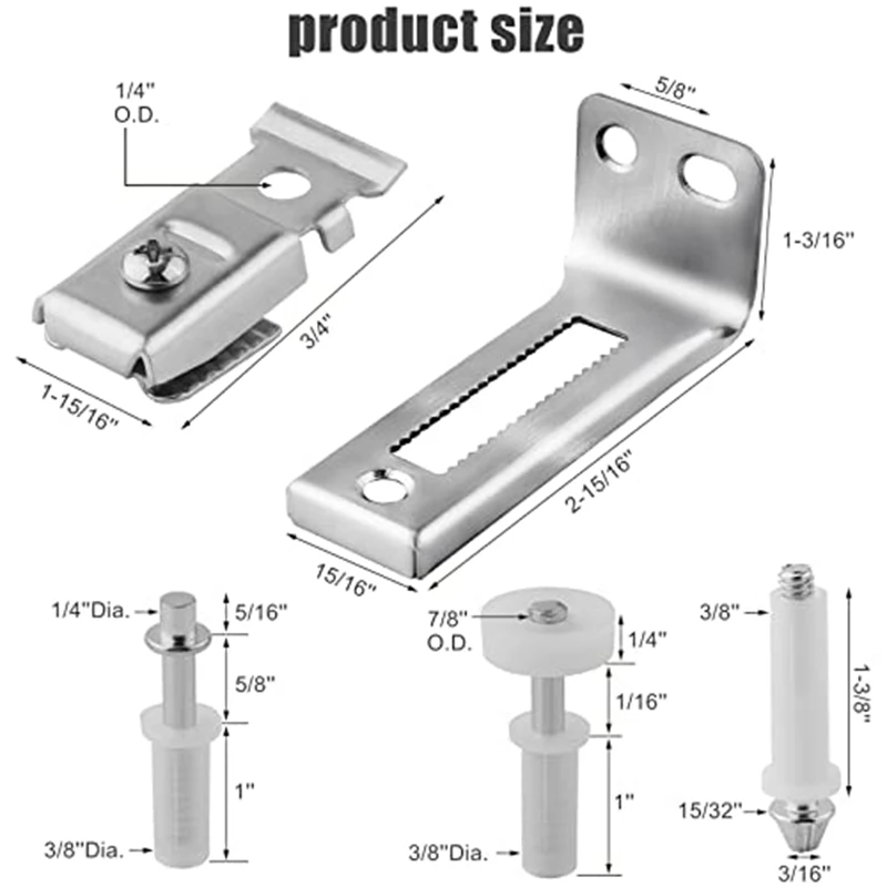 2 Packs Of Bi Fold Door Hardware Set Louver Door Hardware Contains Top And Bottom Pivots Brackets And Guide Wheel