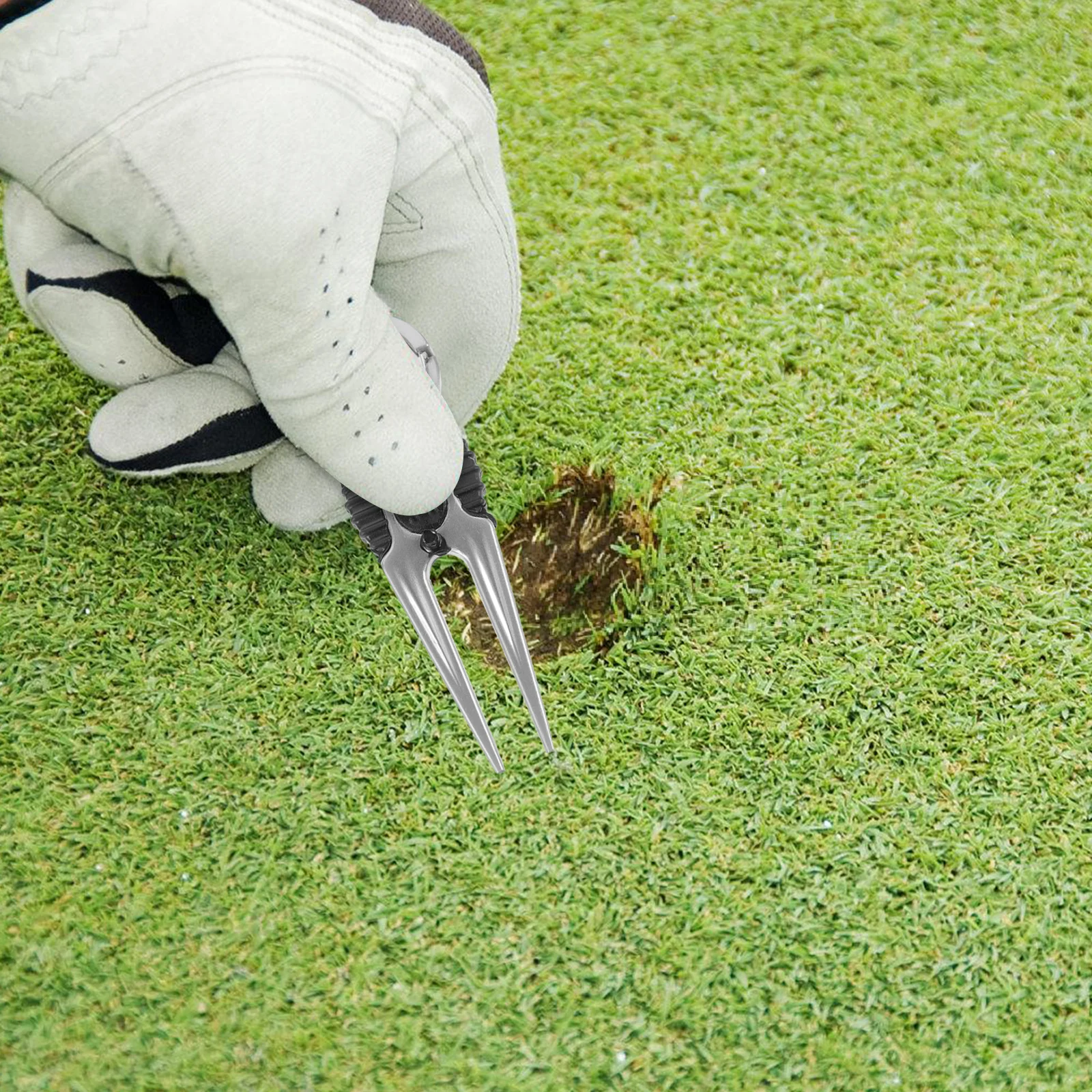 2 Stuks Graszode Reparatie Bal Marker Draagbare Groene Vork Duurzaam Comfortabel voor Liefhebbers Graszode