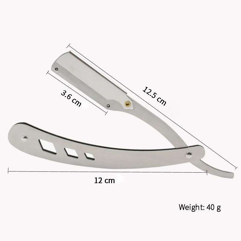 

Men's Barber Shaving Razor Folding Knife Unisex Hair Removal Tool Eyebrow Knife ( Blades Not Included)