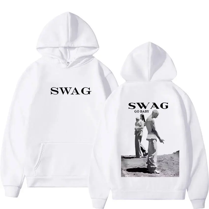 Rapper Justin Bieber SWAG New Album 2025 Tour Graphic Hoody Men Women Clothing Y2K Hip Hop Gothic Long Sleeve Hoodies Streetwear