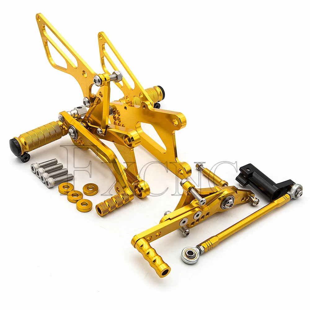 

Для Triumph Street Triple 765S 2017-2022 мотоциклетная задняя подставка для ног с ЧПУ, регулируемая алюминиевая подножка, задний комплект, подставка для ног, подножка