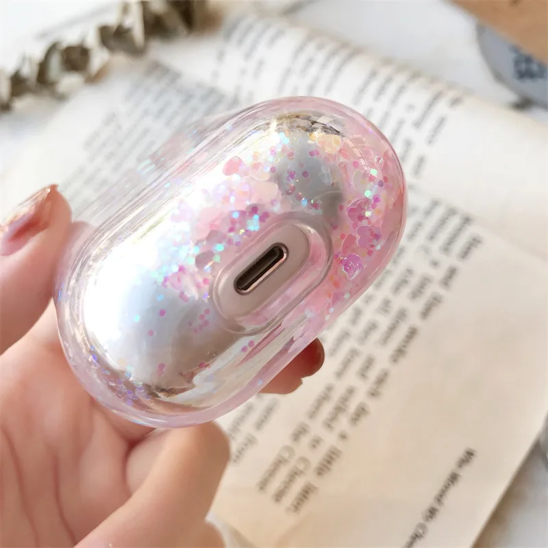 ประกาย Quicksand สําหรับ AirPods 4 Airpod 1 2 3 Pro Pro2 หูฟังบลูทูธกล่องชาร์จป้องกันหูฟังกรณี