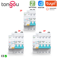 Tuya RCBO WIFI Metering Circuit Breaker Smart Life Timer Remote Control Automatic Wireless Interruptor Reclosing Switch TONGOU