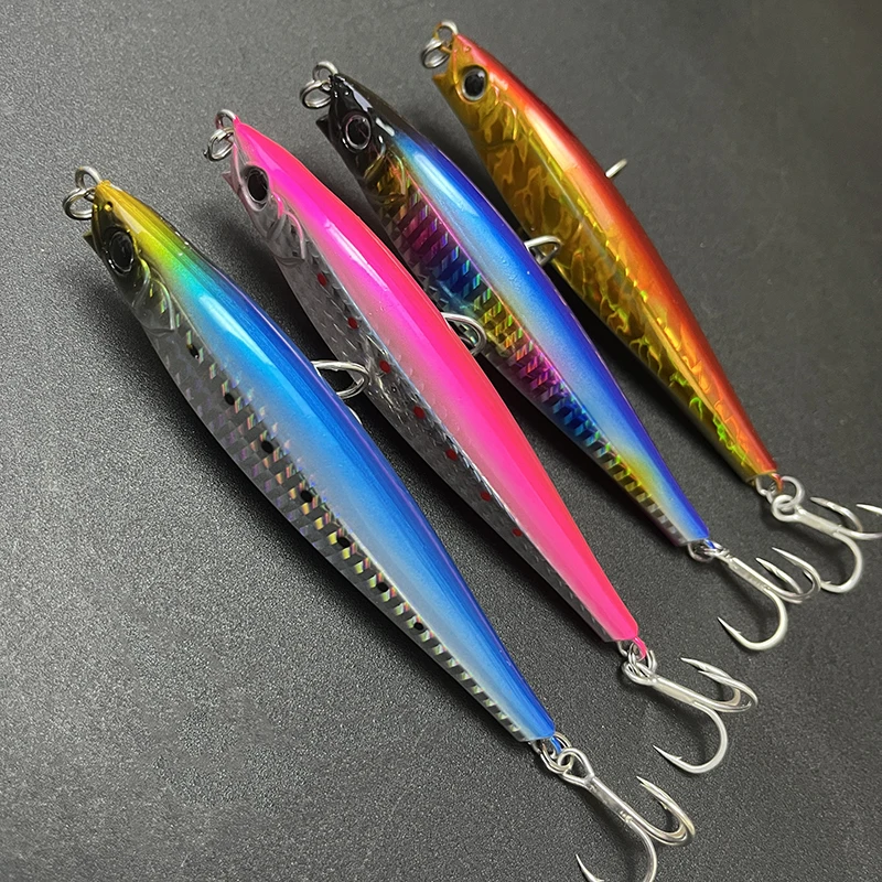 110mm 47g Heavy Sinking Minnow Fishing Lures Long Casting Saltwater Artificial Baits Monster Shot Laser Swimbait Pesca Equipment