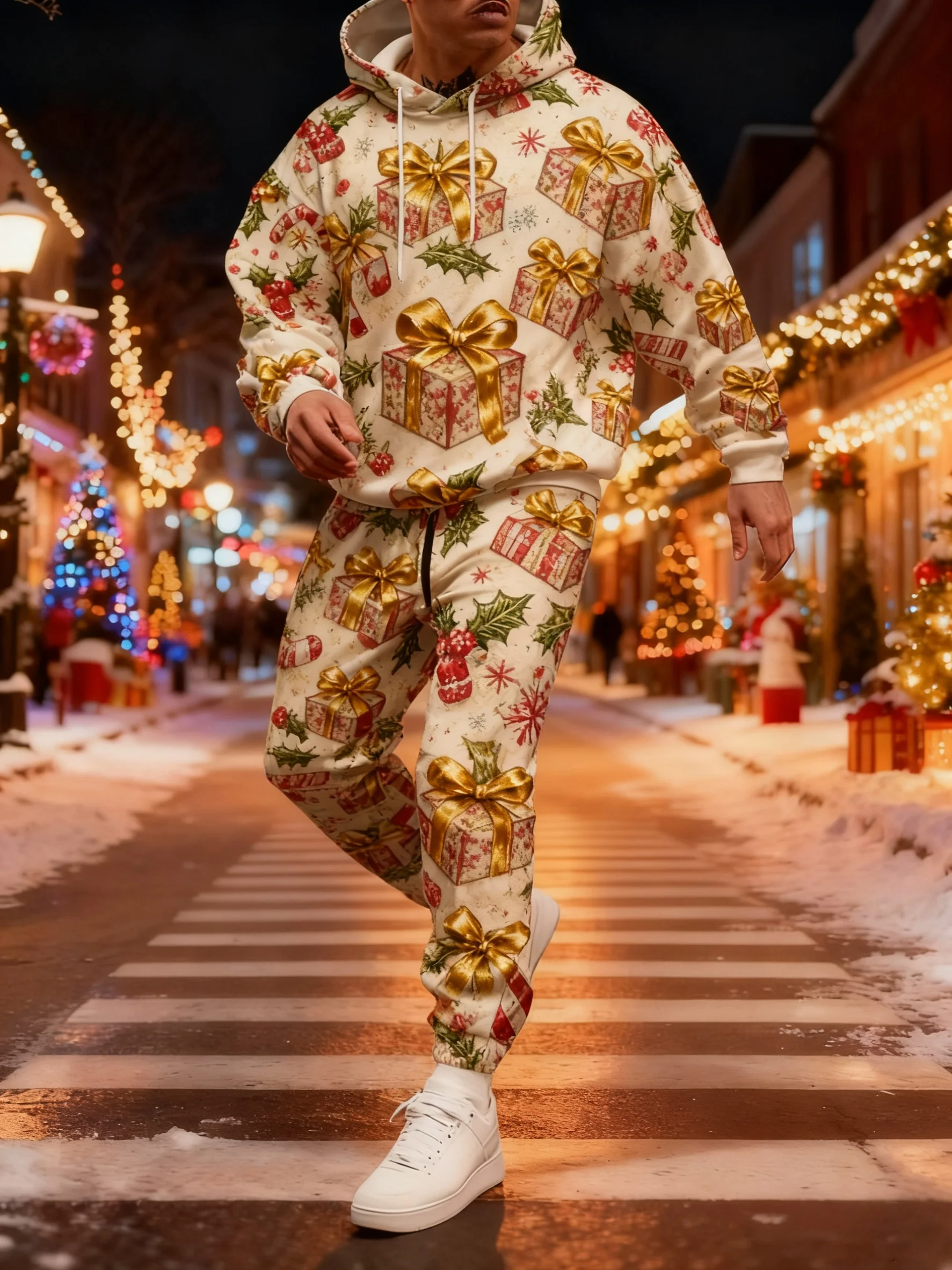 

Christmas Santa Claus 3D Print Hoodie + Pants Two Piece Set Men Women Fashion 2Pcs Sports Christmas Tracksuit Suit Clothing﻿﻿