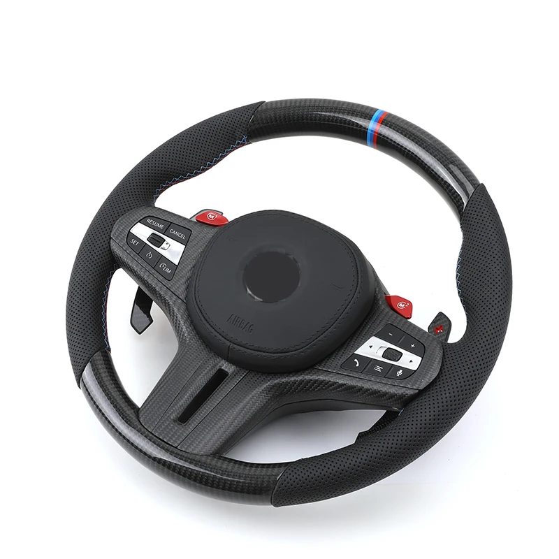 Custom M Sport Carbon Car Steering Wheel for Bmw M2 M3 M4 M5 M6 X5m X6m F80 F30 F31 F32 F10 F20 F22 F15 F16 F10 3 4 5 6 7 Series