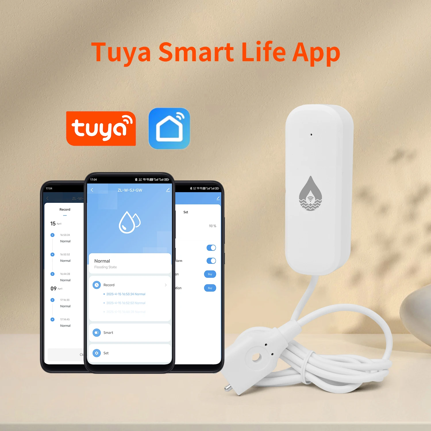 Tuya Zigbee Leakage Detector WIFI Water Leak Detector Alarm Flood Sensor Smart Life APP Remote Control  Leakage Alert System