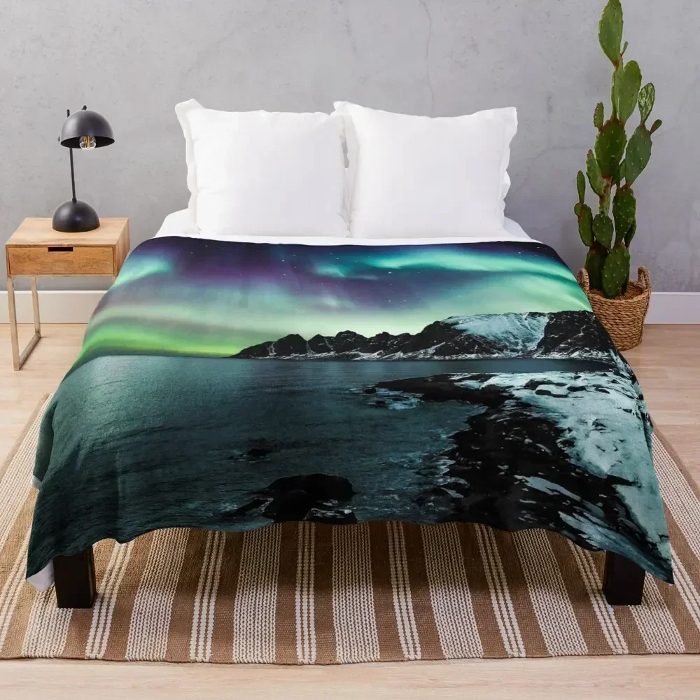 

Northern Lights III Throw Blanket anime Thins Softest Bed Blankets