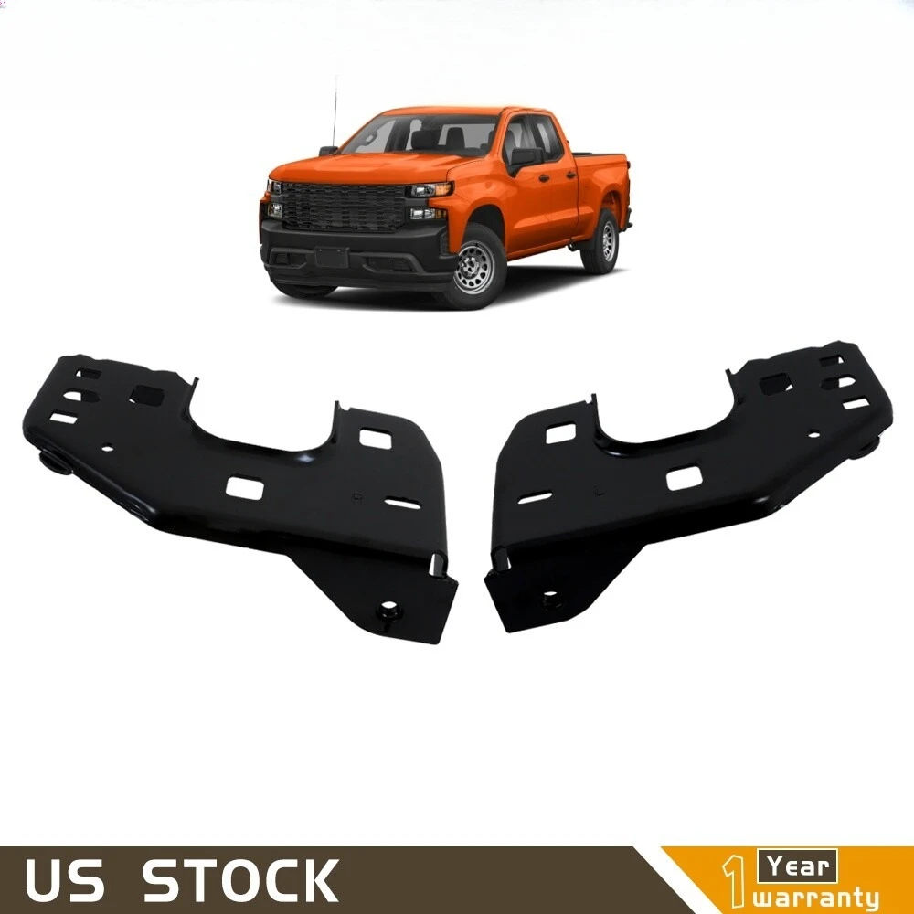 

For Chevrolet Silverado 1500 2019-2021 Painted Front Bumper Bracket Left&Right