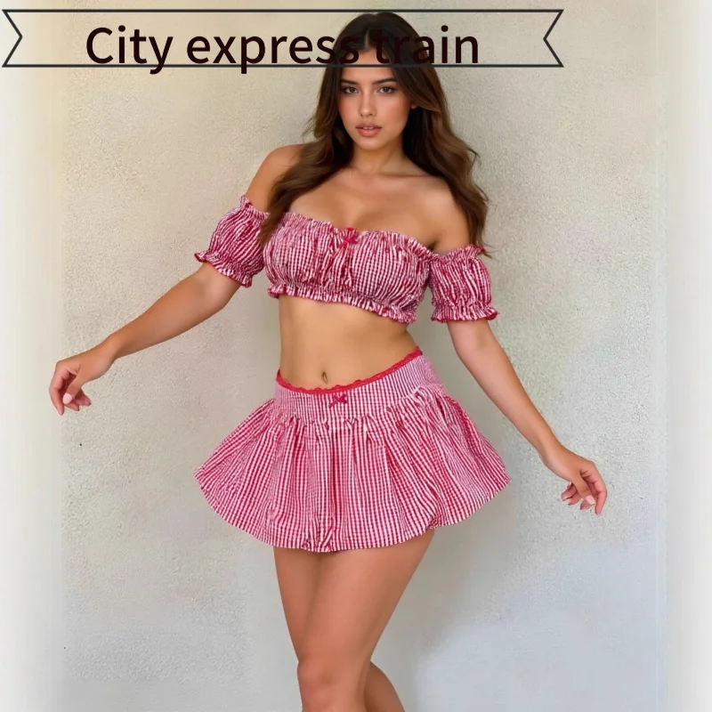 

Сексуальный топ-жилет в клетку с бантом, полный шарма, женская мода, весна-лето-осень, кружевной, облегающий крой