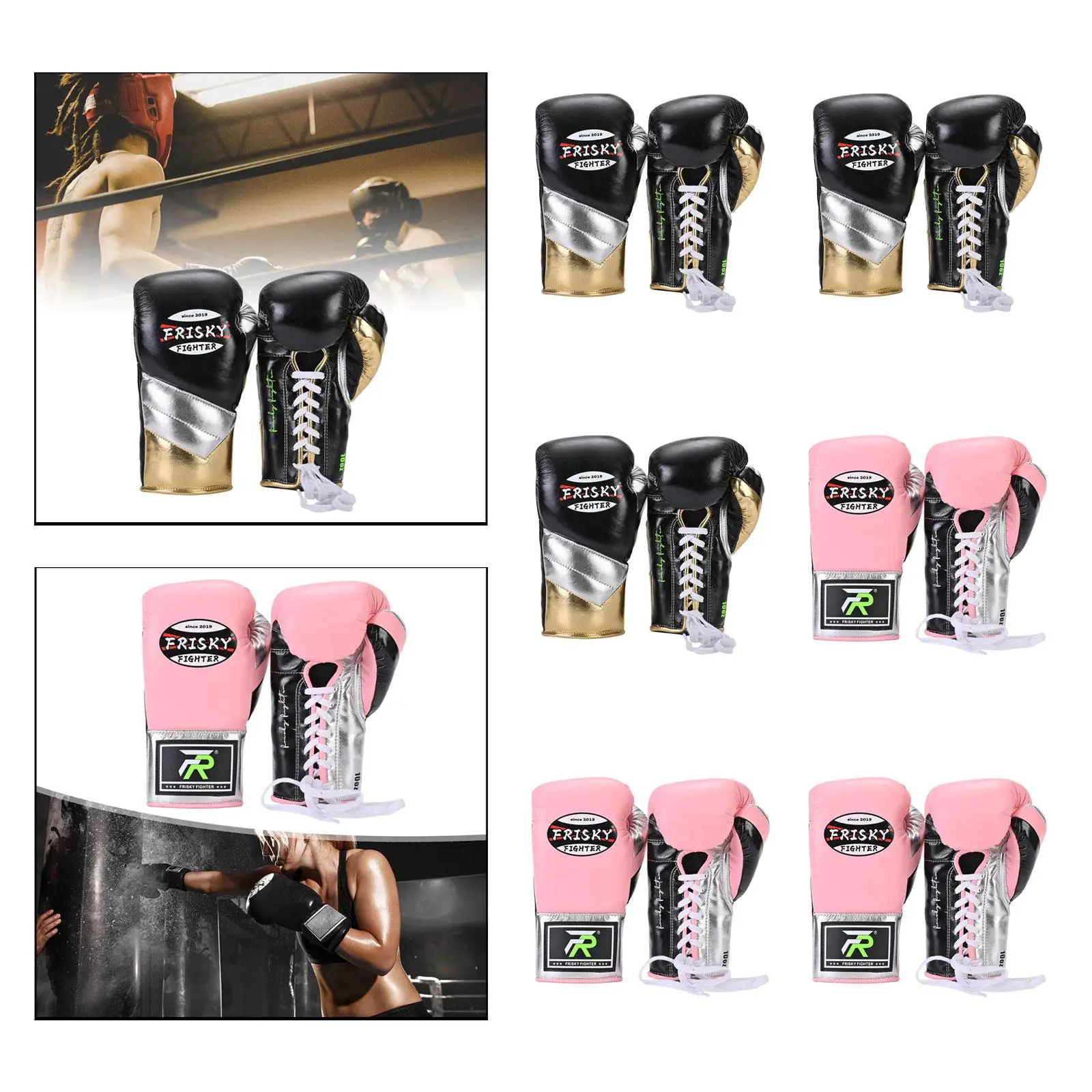 

Boxing Gloves Durable PU Leather Latex Protection Gloves for Muay Thai Kickboxing Gym Equipment Beginners