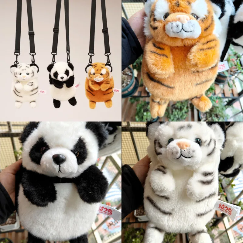 

GD Tiger Shoulder Bag 2024 Lion Panda Crossbody Bag Street Trend Funny Personality Celebrity Capacity Couple Neutral Travel Bag