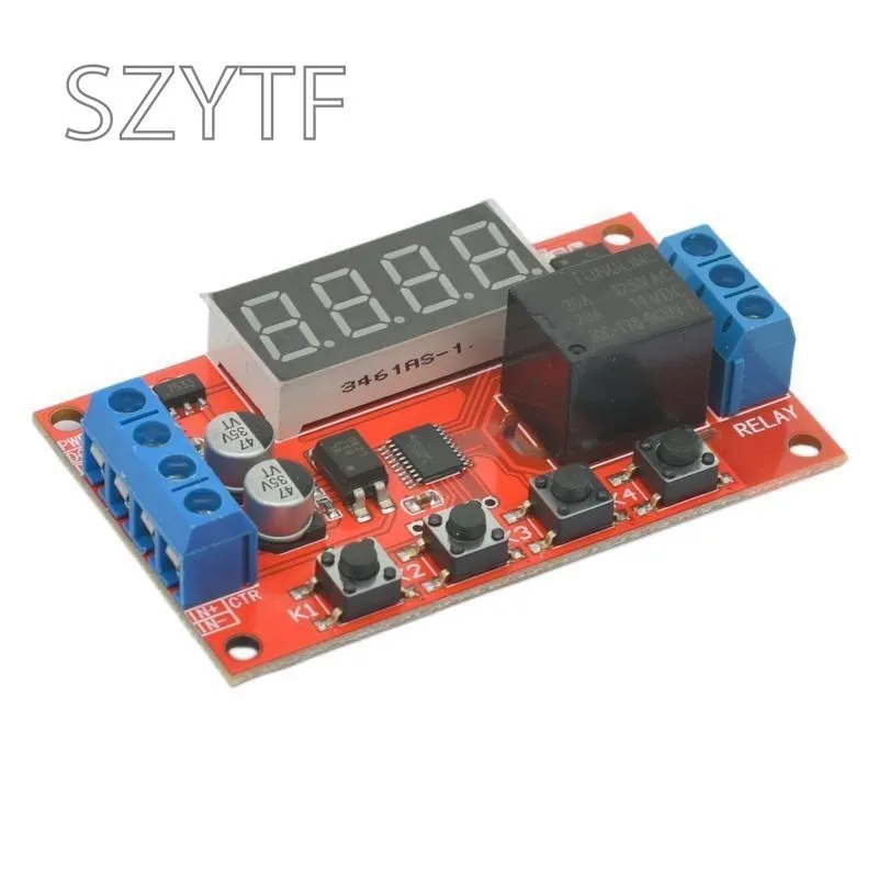 DC 5V 12V 24V 10A Adjustable Time Delay Relay Module 32 Modes LED Digital Timming Trigger Timer Control Switch Pulse Cycle