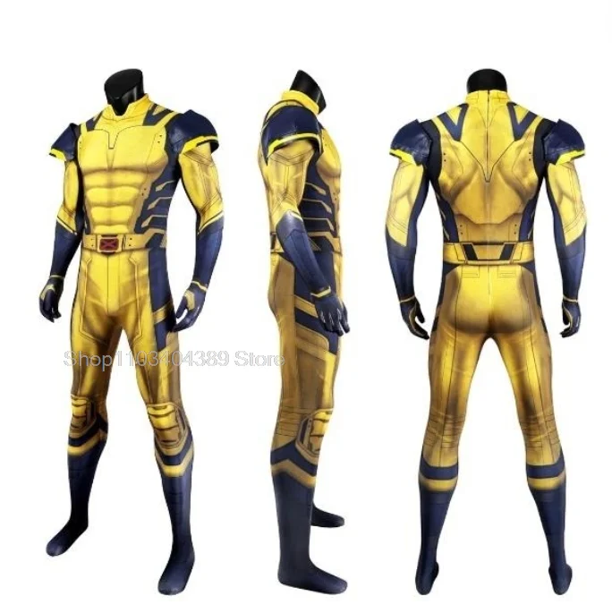 

Wolverine Cosplay Costume James Howlett Jumpsuit Shoulder Armor Set 3D Printing Zentai Bodysuit Superhero Halloween Man Outfit