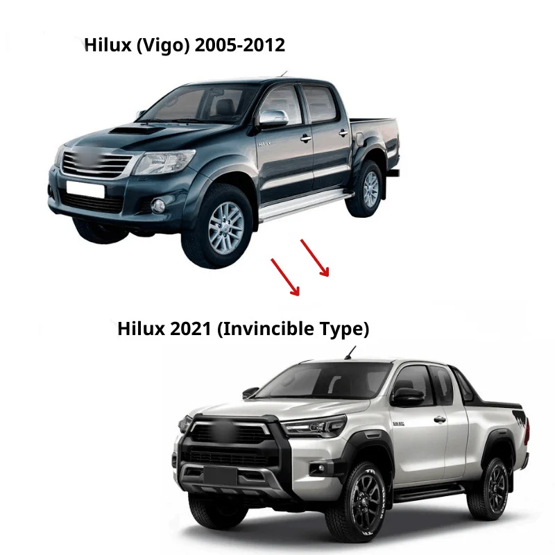 Hilux Vigo 2005-2015 Change to Hilux Revo Rocco Conversion Upgrade Body Kit 2021+