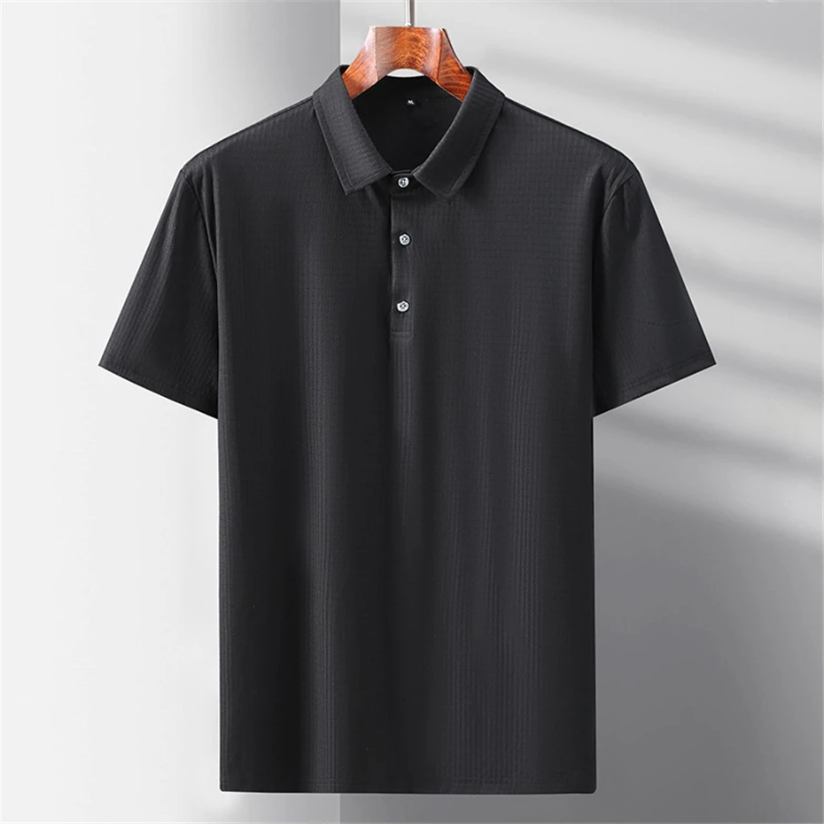 Summer Polo Shirts Men Plus Size 10XL 11XL Elasticity Breathable Cool Polo Shirt Male Summer Tops Big Size 10XL 11XL