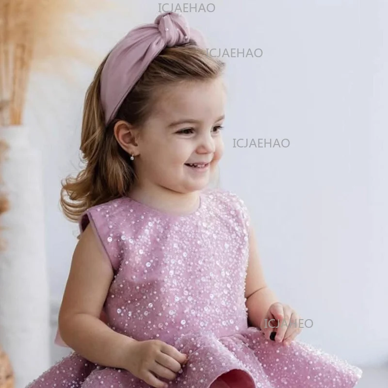 

2026 Children Girls Formal PrincessSequin Pageant Gown Dresses Costume Dress Kids Little Girl Birthday Party Banquet Elegant