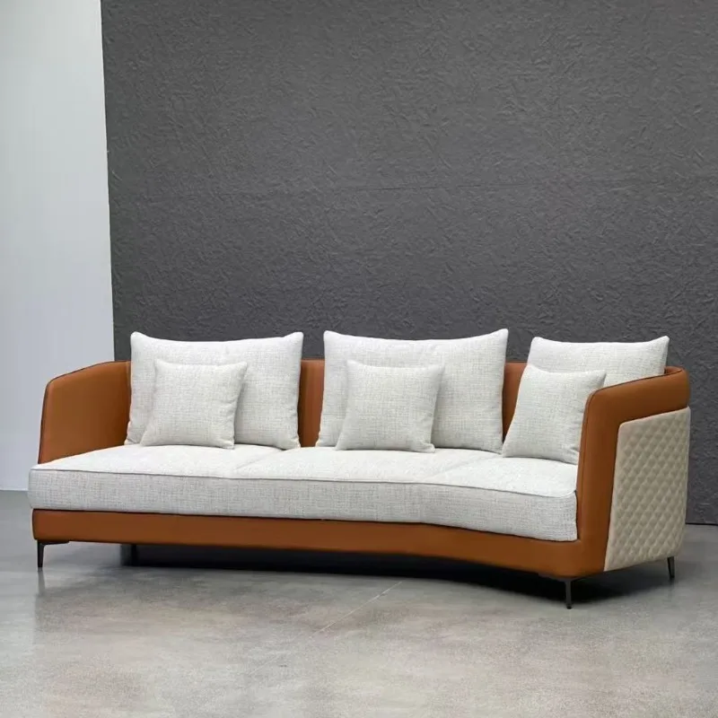 Light luxury living room small apartment, Italian minimalist modern simplicity, sofa
