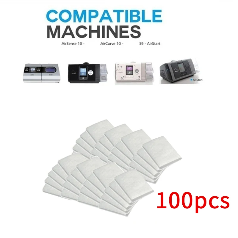 100Pcs S9/S10 CPAP Disposable Universal Replacement Filters for ResMed AirSense