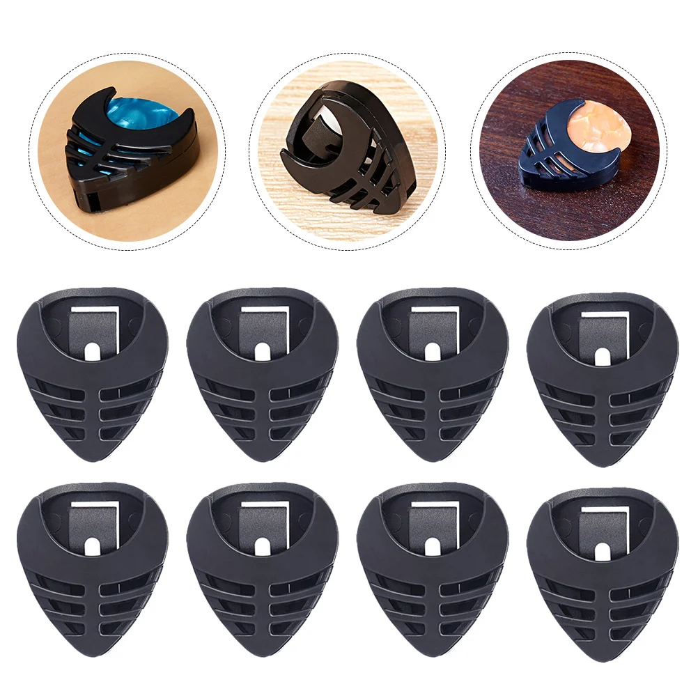 

50Pcs Guitar Pick Boxes Portable Hollow Storage Organizer Lightweight Sticky Self-Adhesive Plectrum Case Travel Use
