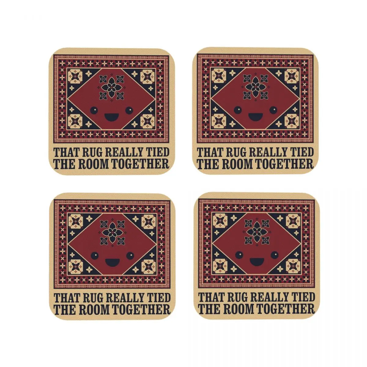 The Big Lebowski Coasters Heat Resistant Mat Table Decoration And Accessories Utensils For Kitchen Placemats Napkins Coffee Mat