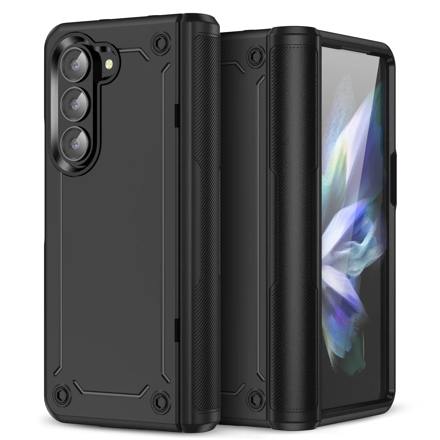 Folding Armor Cover Case for Samsung Galaxy Z Fold 6 5 fold6 Fold5 Zfold5 Shockproof Phone Accessories Capa for Samung Z Fold 5