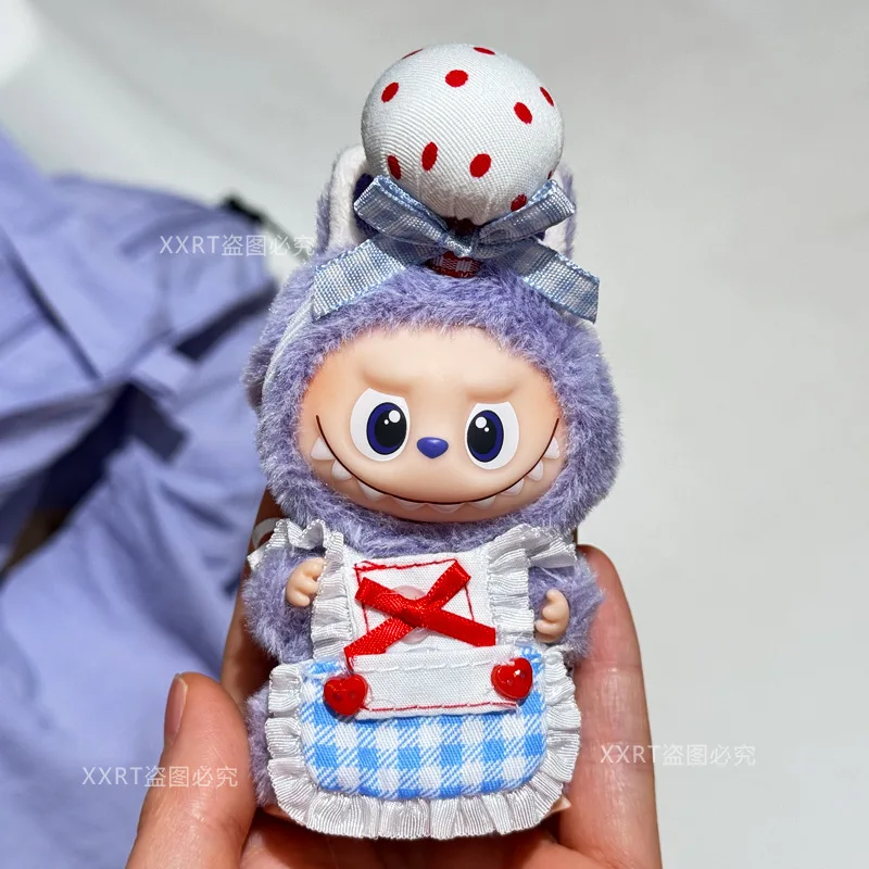 

4th Gen Mini Labubu Heart Code Little Chef Outfit Set, Headwear & Bib for Vinyl Figure Cosplay Costume