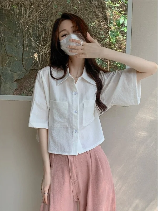 Vestido Feminino Solto Casual de Verão, Cor Pura, Versão Coreana, Elegante e Doce