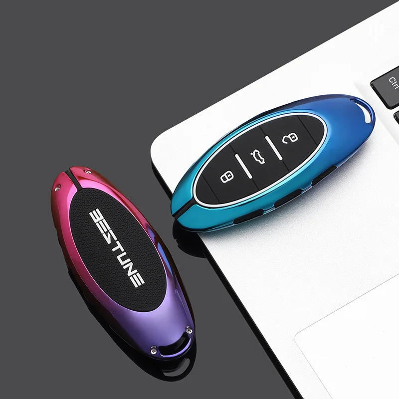 حافظة مفاتيح السيارة لـ Faw Bestune X40 T77 T55 T99 B30 B70 B70S T77pro جديد T33 M9 غطاء بعيد قذيفة حامل سلسلة مفاتيح فوب اكسسوارات #4