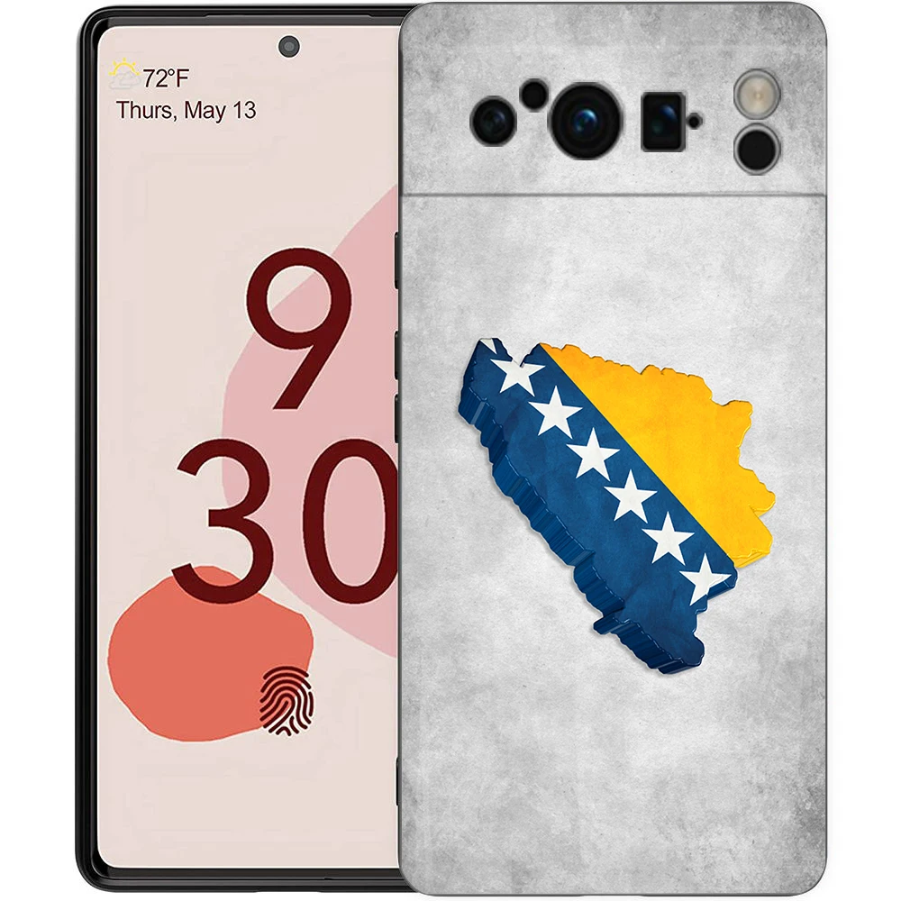 Bosnia and Herzegovina Passport Phone Case For Google pixel 9 8 7 6 Pro 8A 6A 7A 5G Silicone Shockproof Black Cover