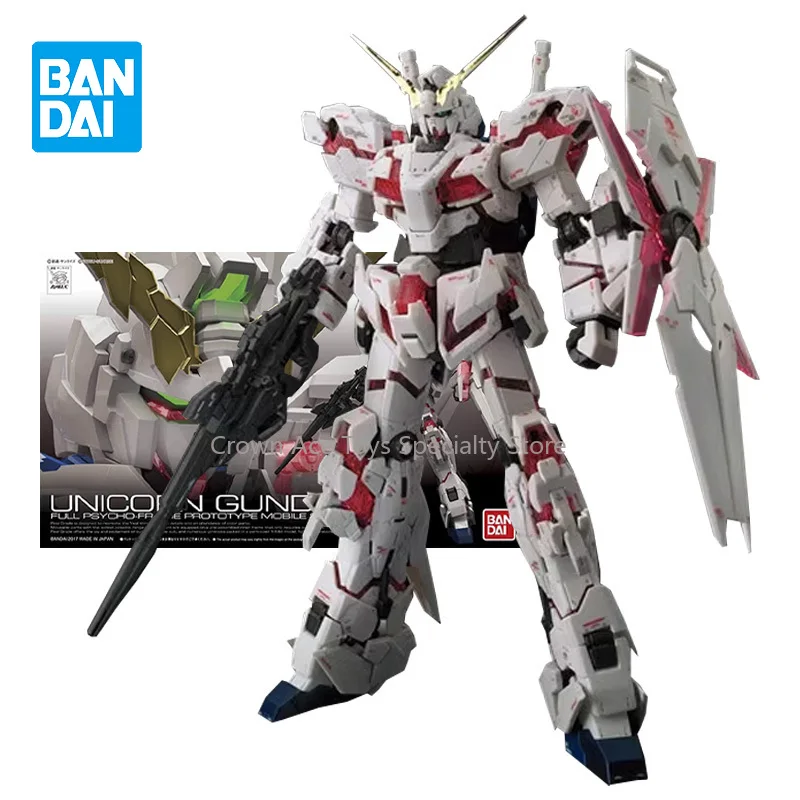 

Набор моделей Bandai Gundam, аниме фигурки RG 1/144 RX-0 единорог Gundam, коллекция Gunpla, фигурки экшн-манга, модные игрушки, куклы, подарки