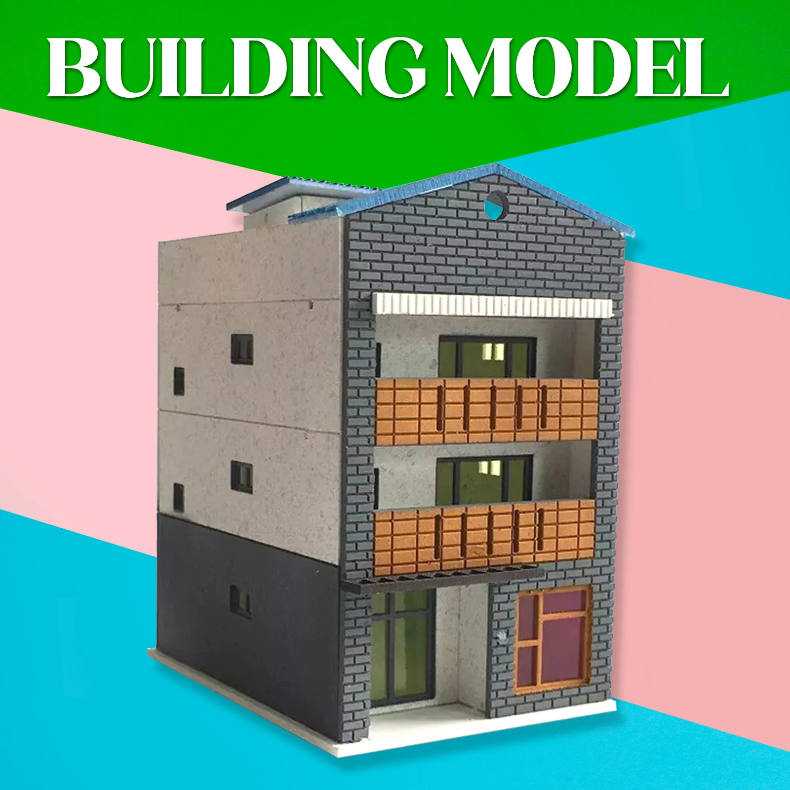 

1:150 N Scale Railway SceneJapanese Anime Scene DIY Japanese Buildings Model Kits Assembly Toy