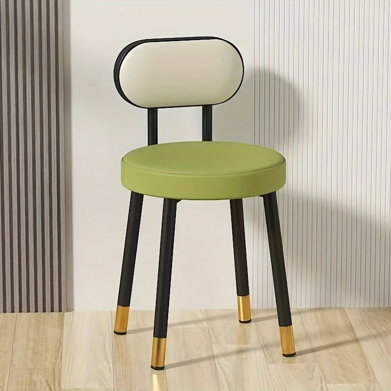 Home Light Luxury Dining Table and Chair Home Breathable Chair Creative Dining Chair Soft Packaging Chair Bedroom Dressing Chair