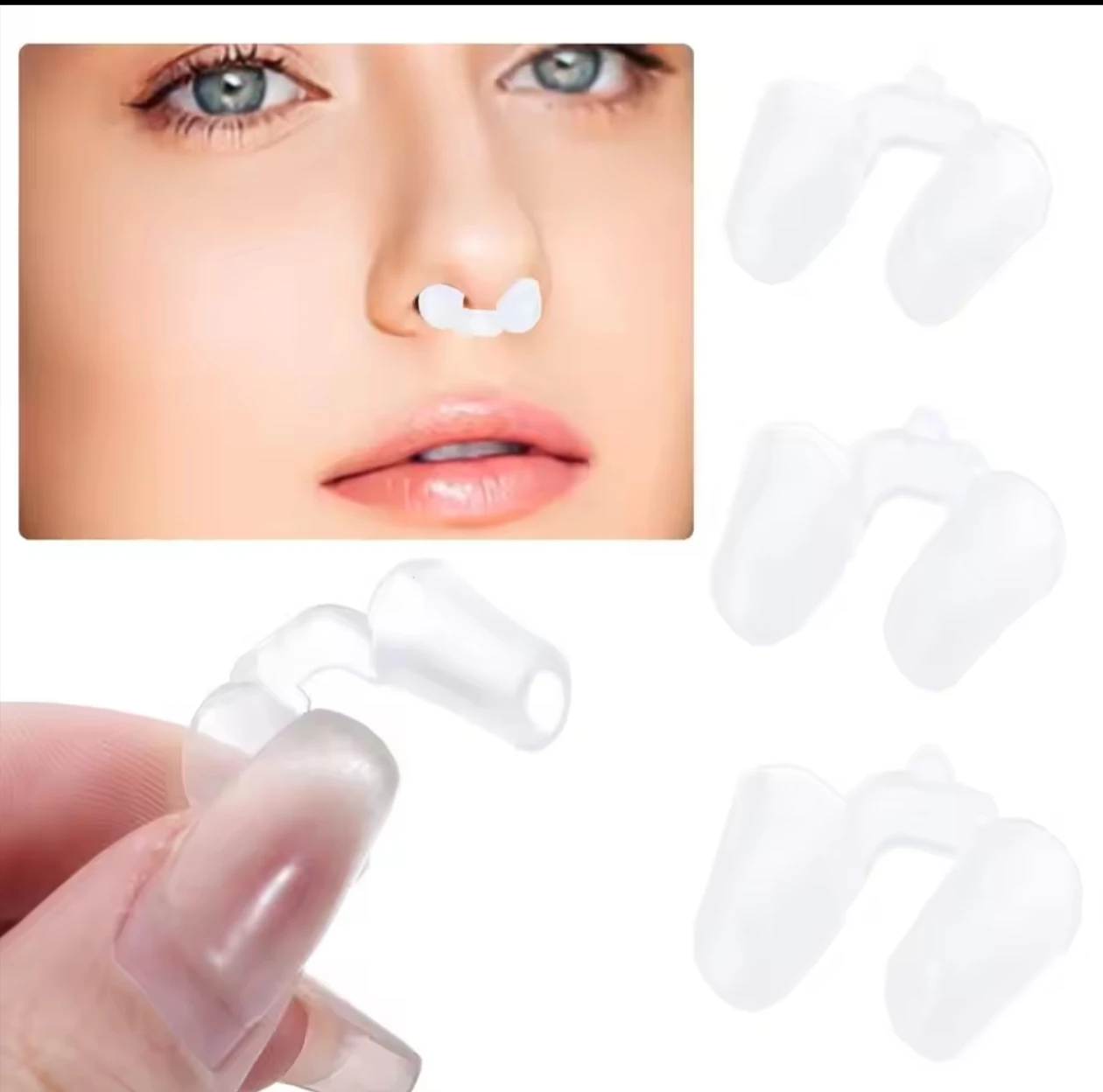 Professional anti-snoring device, adjustable nasal dilator, comfortable silicone material, instant anti-snoring