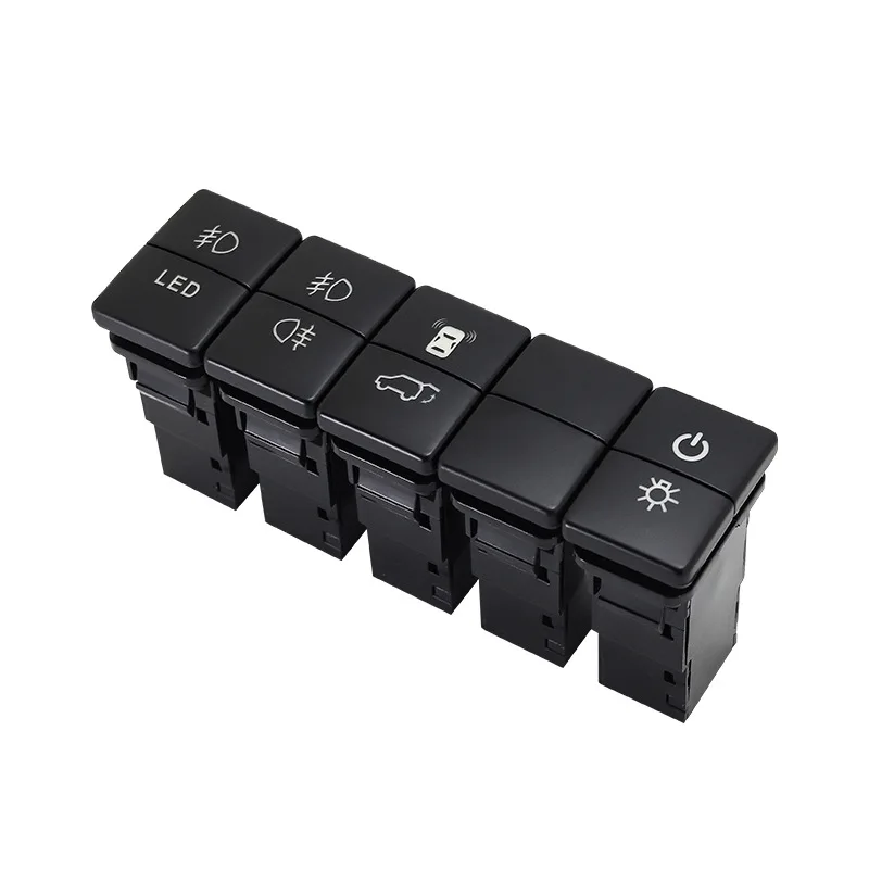 Interruptor de Doble Botón para Suzuki Jimny 2019, Interruptor de Modificación Interior para Ignis, Spacia, Swift, Botón de Interruptor LED para Faros Antiniebla y Caja Trasera