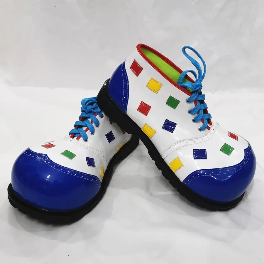 34cm Blue Dots Big Circus Clown Shoes Animal Cartoon Cosplay Accessories Comic Joker Cosplay Funny Wear Unisex One Size