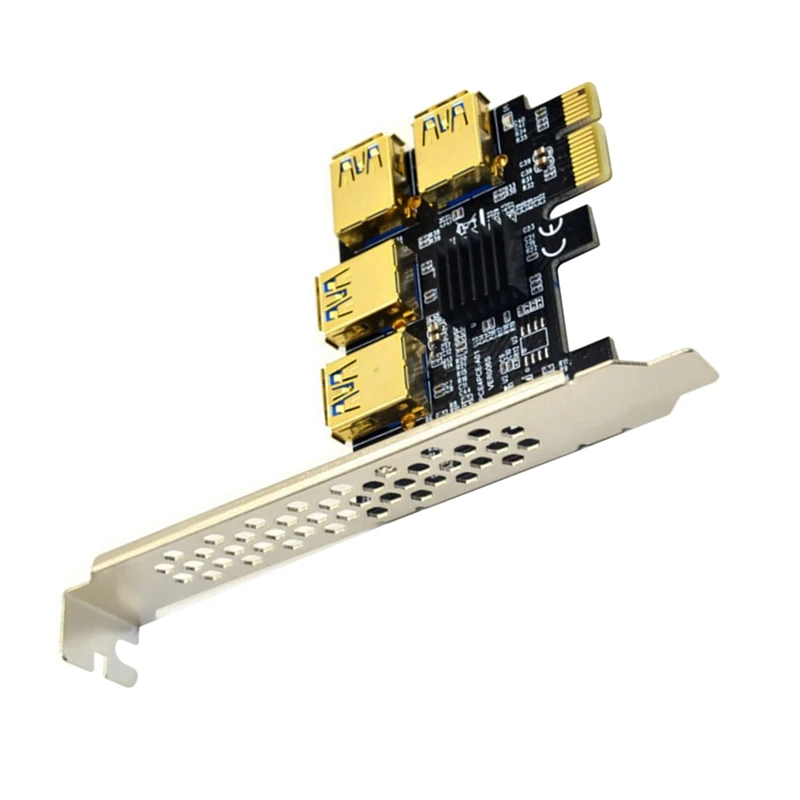 PCI-E 1 To 4 PCI-E Adapter Card PCI-E To PCI-E Slot, USB3.0 Graphics Card Expansion Card, Used For BTC Bitcoin Mining