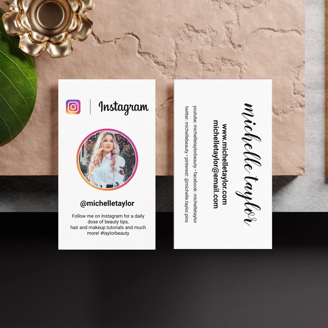 Minimalist Ins Thank You Cards With QR Code for small Business Social Media Custom Instagram Influencer Vlogger Photo Cards