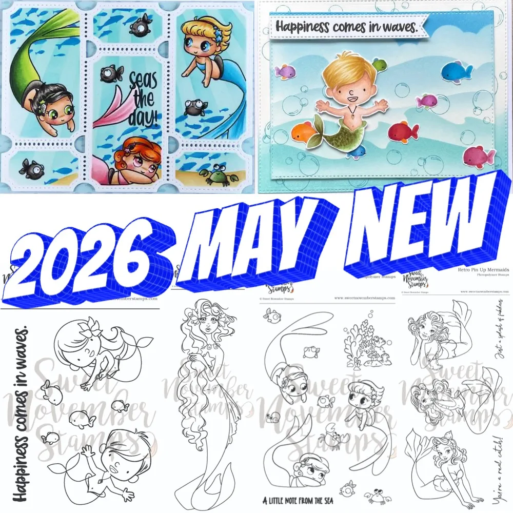 

Clear Stamp Set - More Mer Friends Metal Cutting Die And Stamps Scrapbooking Background DIY Decoration Craft Embossing Stencil