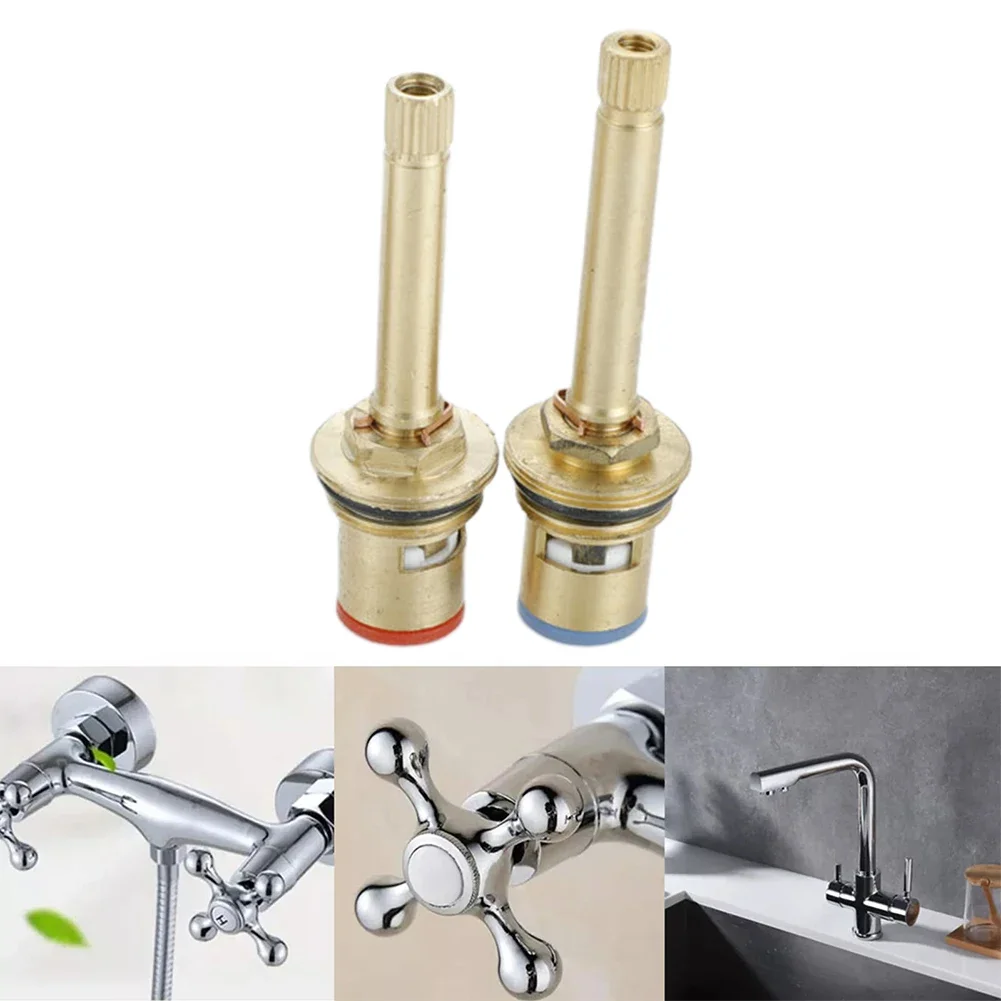 

Bathroom Shower Long Handle Brass Tap Valve Core Top Replacement Valves Fittings Tap Valve Stem Core Faucet Cartridges