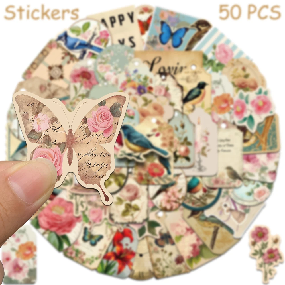 52 قطعة ملصقات تلفزيون أداة ريترو للهاتف المحمول زجاجة دفتر سكيت DIY ملصقات جمالية مقاومة للماء هدية إبداعية #4