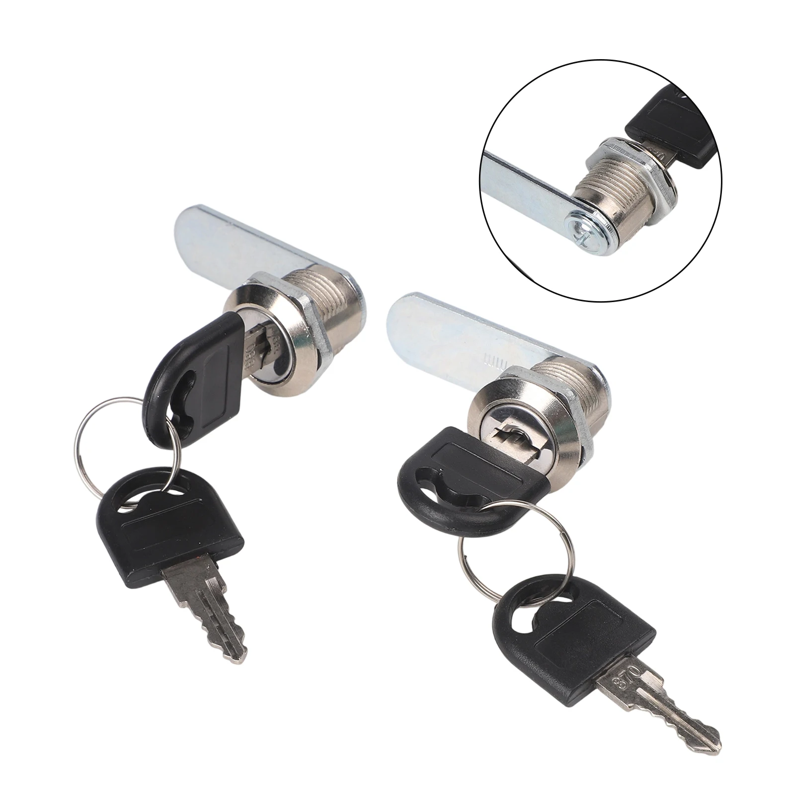 2PCS Cam Locks Zinc Alloy Security Locks with 4 Keys for Cabinets Furniture Mailboxes Lockers Provides Reliable Protection
