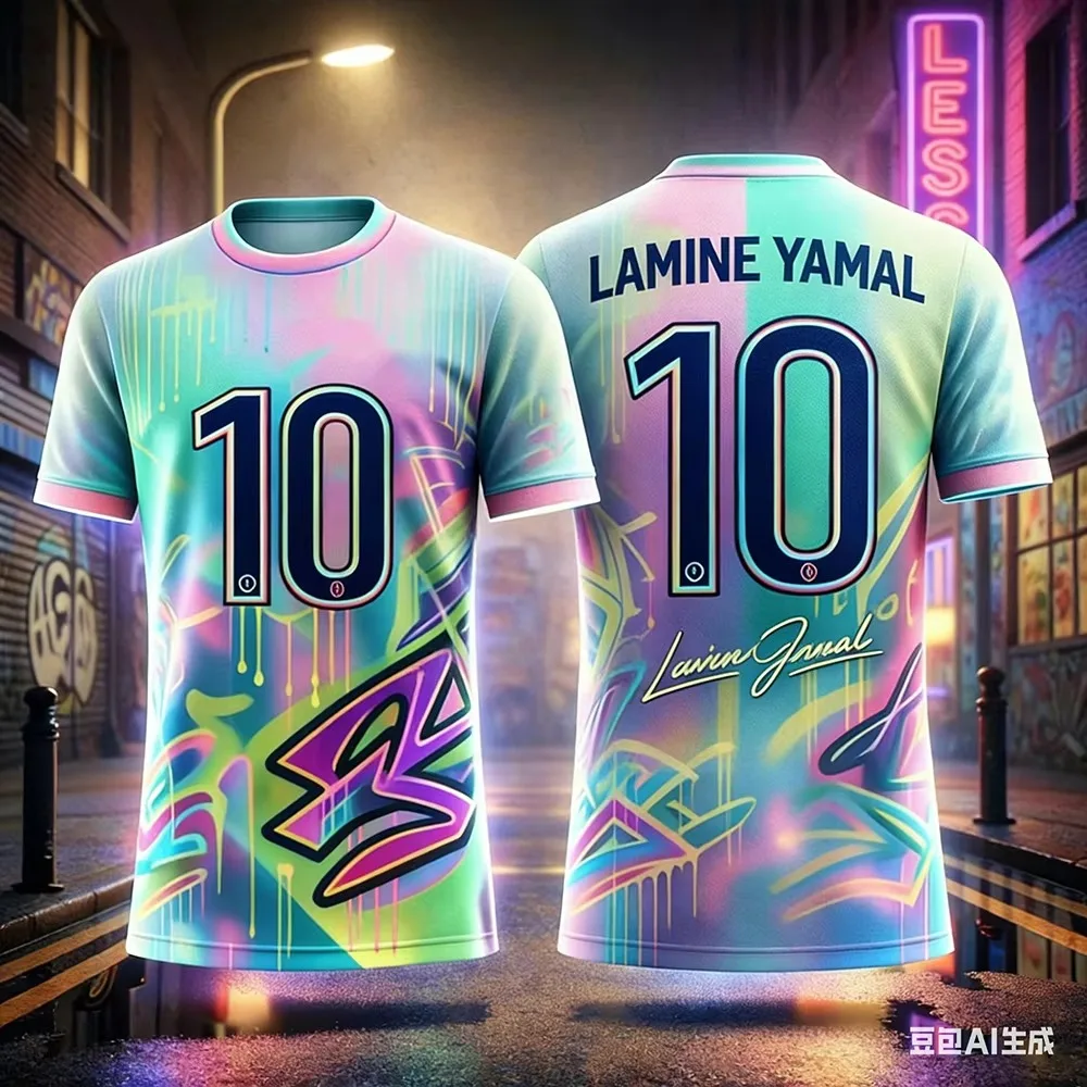 New Yamal Memorial Sports T-shirt - Quick-drying and Breathable - Essential for Fans Summer Casual Top Adults and Children