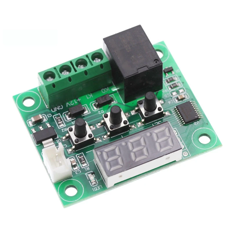 Controlador de temperatura digital, placa do interruptor do termostato, caso W1209, DC 12V