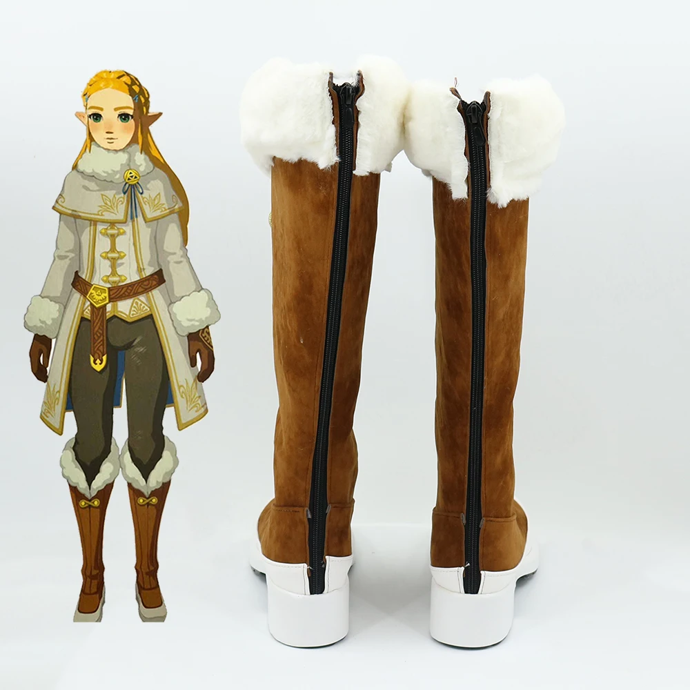 The Legend of Zelda Cosplay Schuhe Prinzessin Zelda Kniehohe Stiefel Halloween Maskerade Karneval Performance Party Kostüm Requisiten