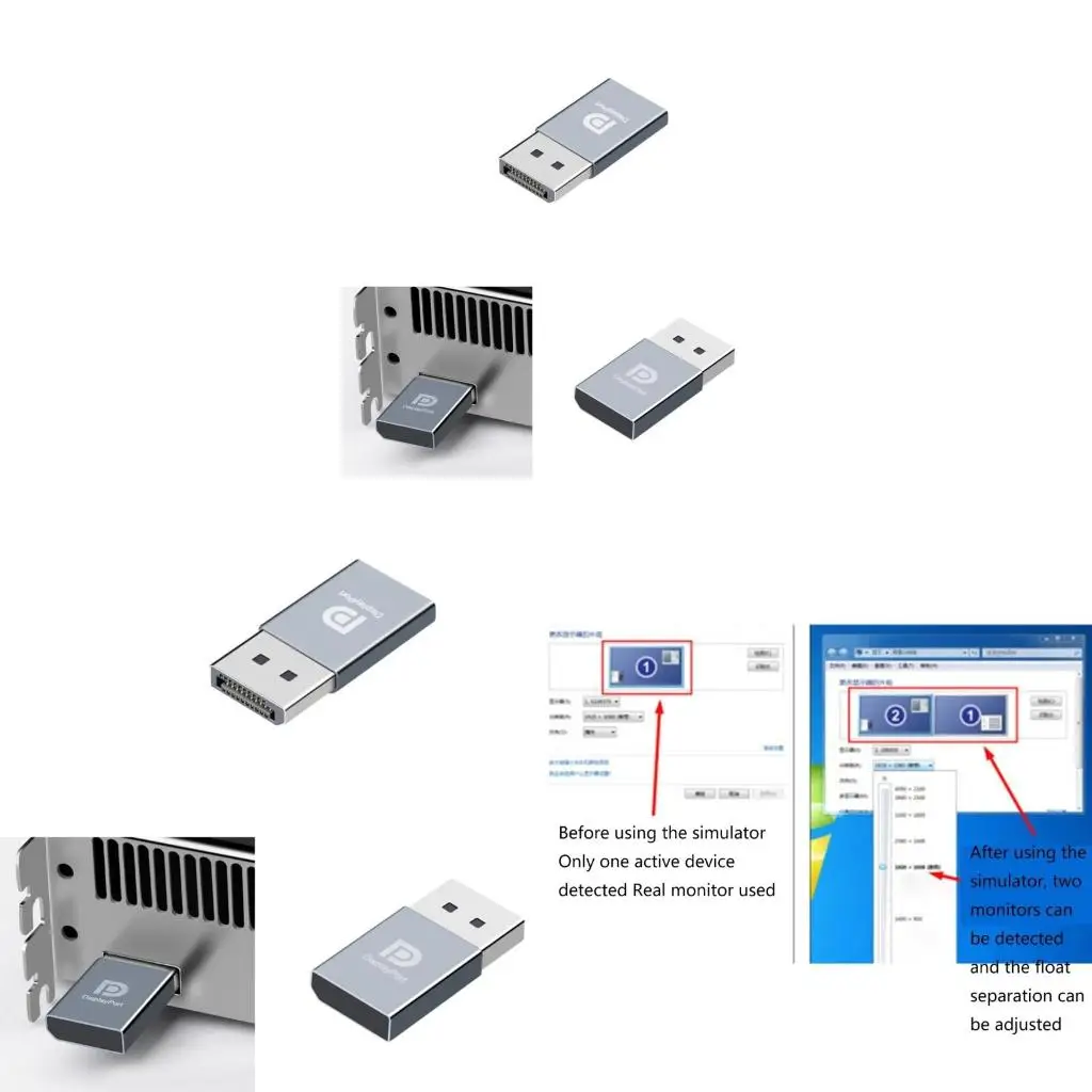 

Dummy Plug Virtual Display Adapter Edid Headless 4k Display Emulator Virtual Accessories For PC Desktop