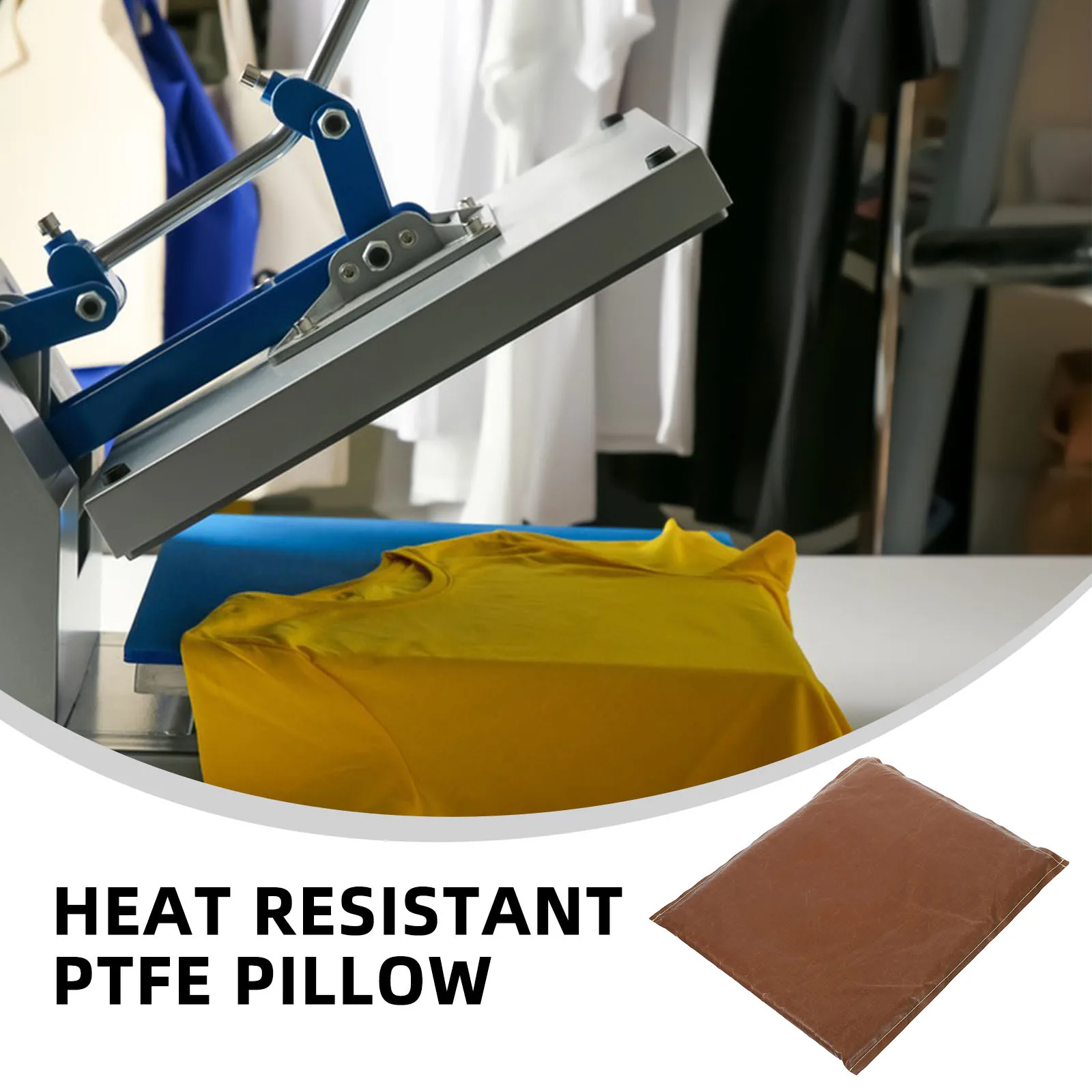 

15X12Inch Transfer Tool Kit Ptfe Heat Press Pillow Reusable Heat Resistant For Vinyl Projects Smooth Surface Protection Art